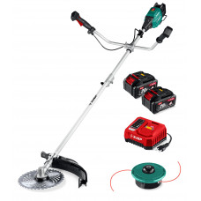 ЗУБР 40 В (2x20В), 430 мм, 2 АКБ LMS (4 Ач), триммер-коса аккумуляторный бесщеточный (ТАБ-4043-42)