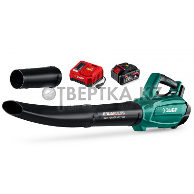 ЗУБР 20 В, 800 м3/ч, 1 АКБ LMS (4 Ач), воздуходувка аккумуляторная (ВА-800-41)