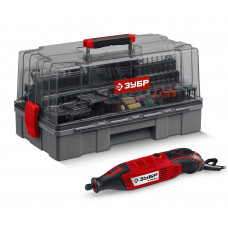 ЗУБР 245 предметов, 160 Вт, набор мини-насадок с гравером (ЗГ-160-H245) в Алматы