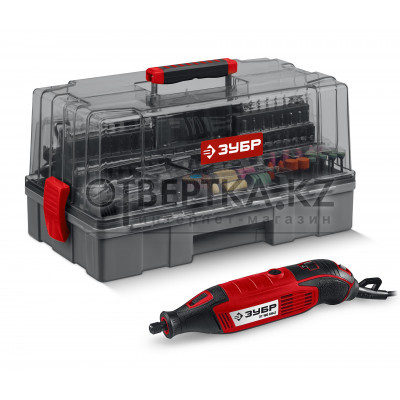 ЗУБР 245 предметов, 160 Вт, набор мини-насадок с гравером (ЗГ-160-H245)