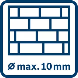 Сверление в кирпичной кладке на глубину до 10 мм 