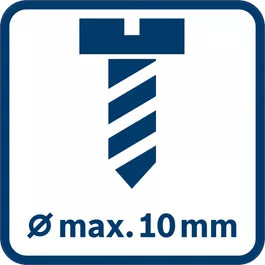 Макс. диаметр шурупа 10 мм 
