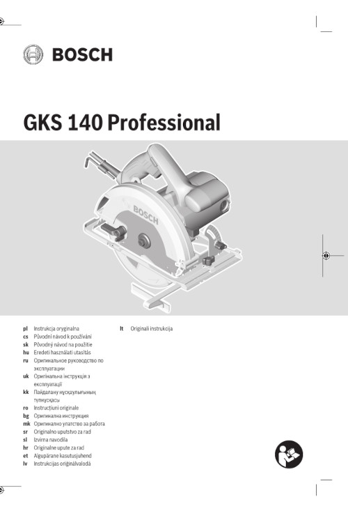Инструкция для Циркулярной пилы Bosch GKS 140 06016B3020