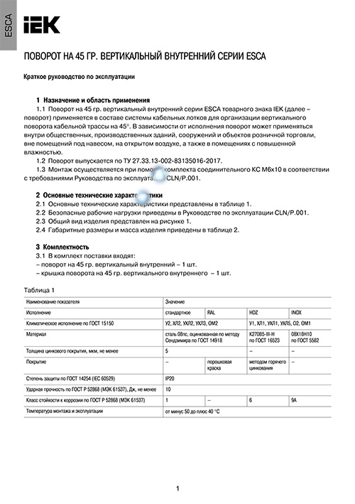 Инструкция для IEK ESCA CLP3N-080-300