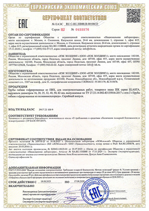 Сертификат для IEK CTG20-25-K41-025I