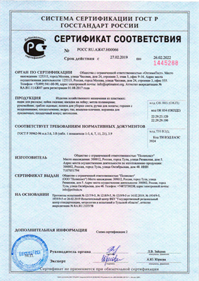 Сертификат соответствия для Сибртех 617055
