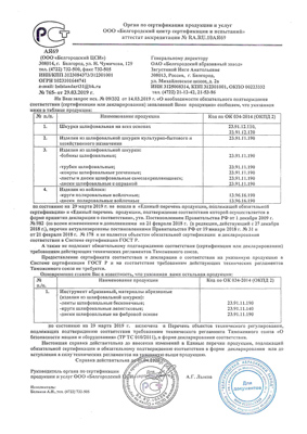Сертификат соответствия для RUSSIA 75636