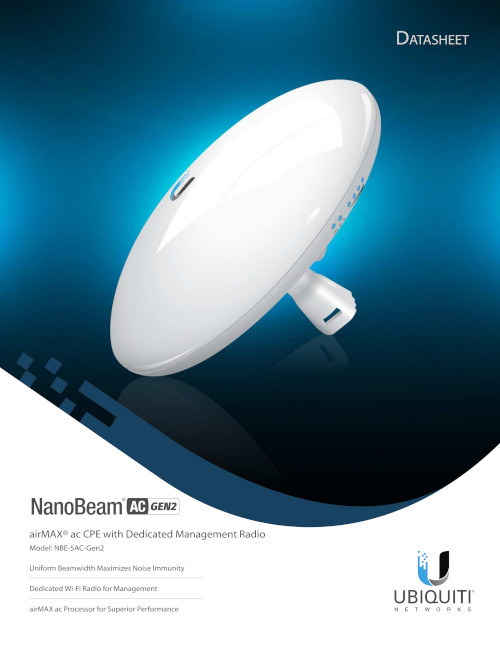 Инструкция для Ubiquiti NanoBeam 5AC Gen2, EU